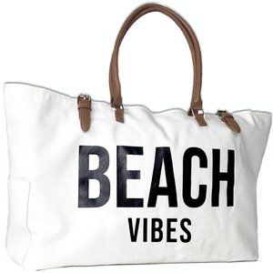 KEHO "Beach Vibes" Large Beach Bag/Tote